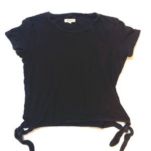 Black Madewell modern side-tie shirt